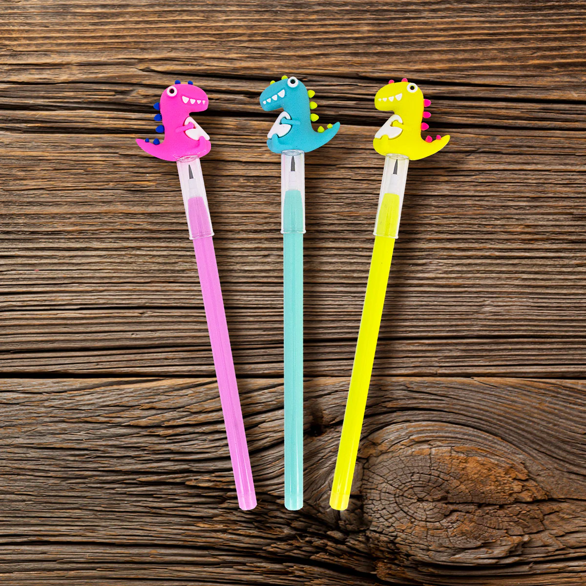 Lapiceros Tipo Pencil Dinosaurios con 3 Pza. - Imagen 2