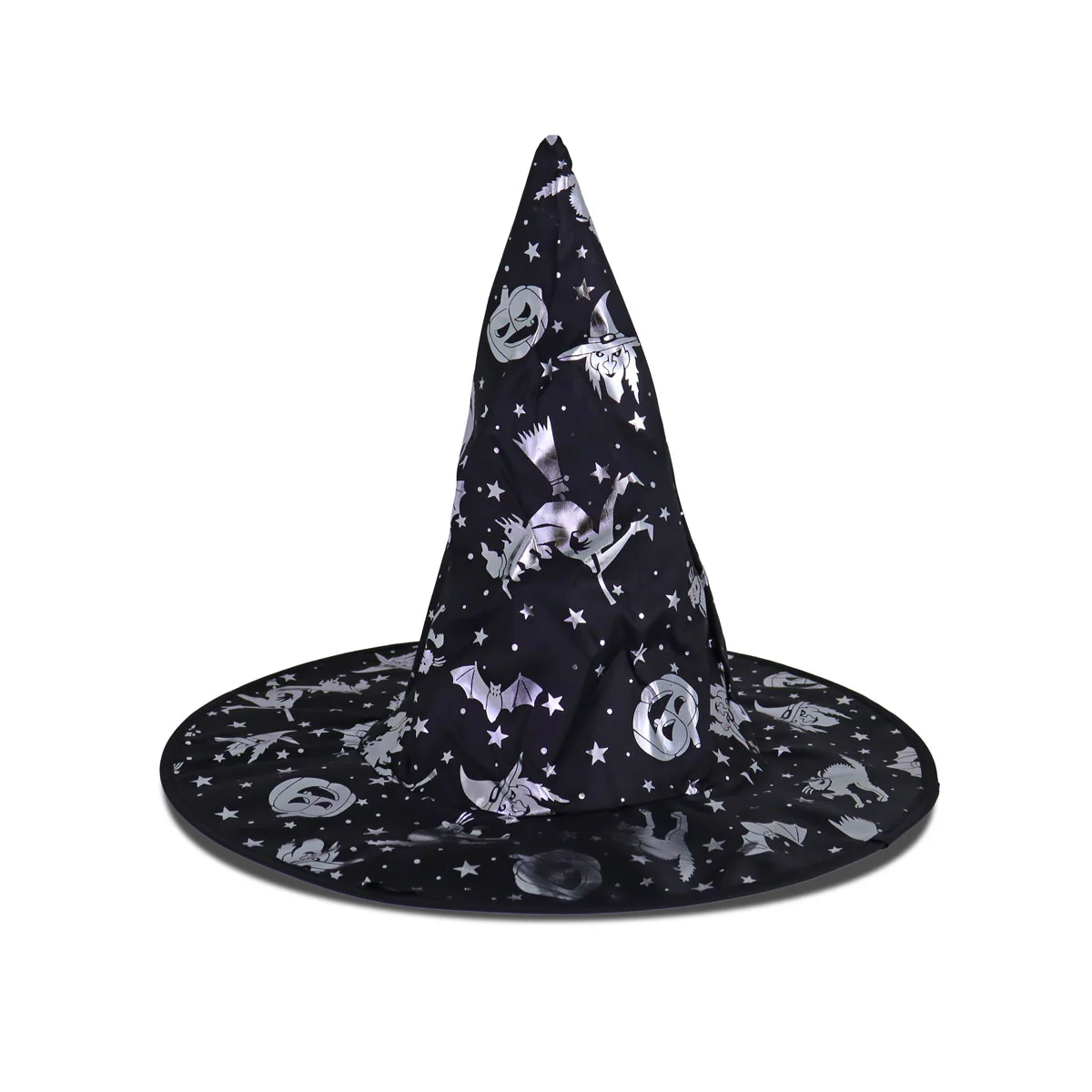 Sombrero color Negro con Estrellas para Disfraz de Bruja - Imagen 3