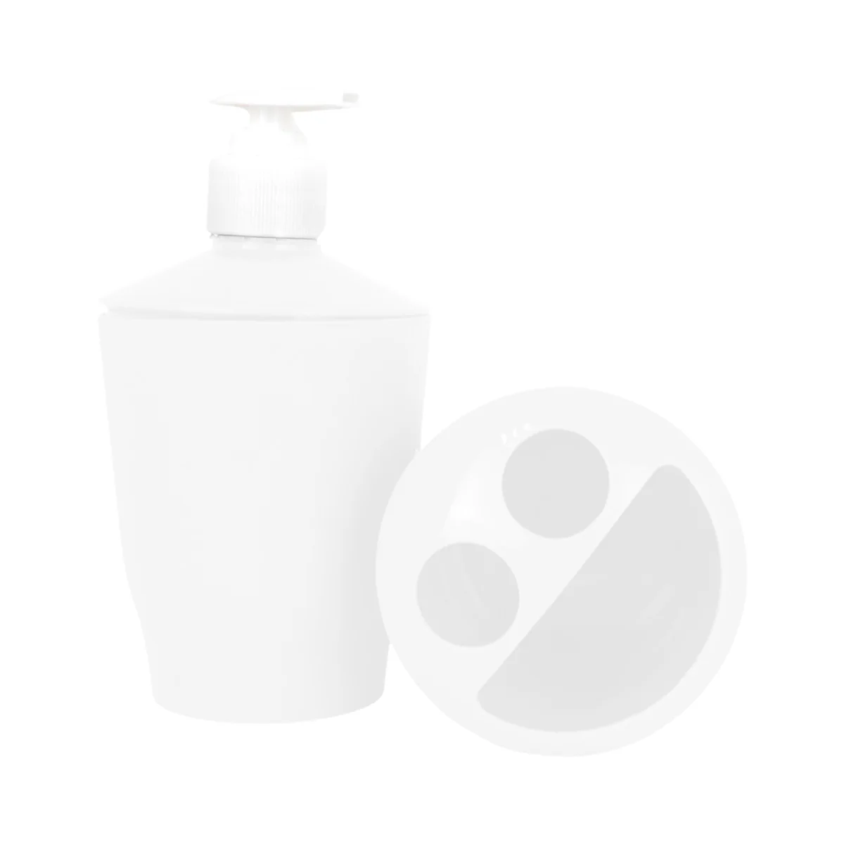 Set de Jabonera + Portacepillos, color Blanco - Imagen 4