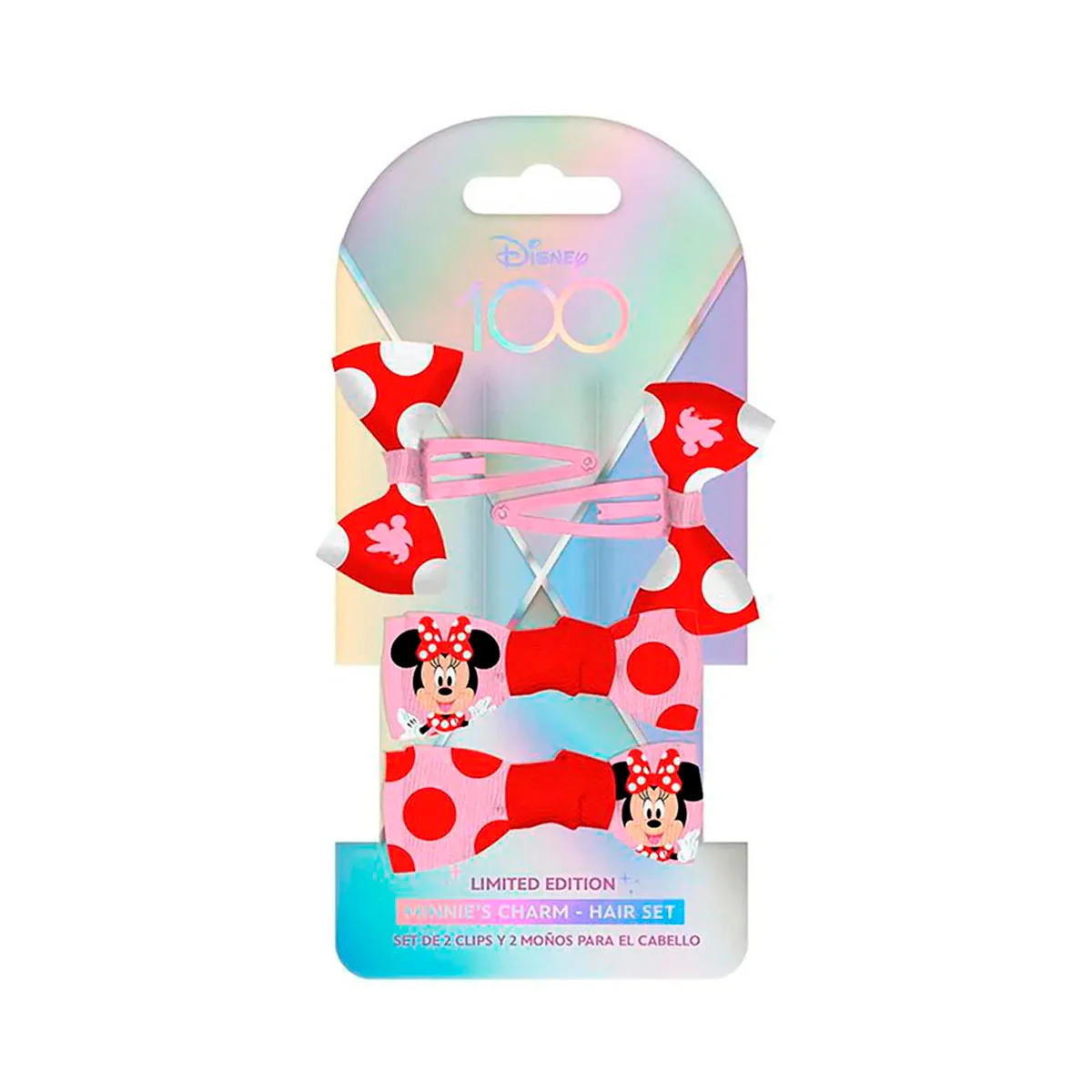 Set de 2 Clips y 2 Moños para el Cabello "Minnie Mouse", Edición Disney 100 - Imagen 2
