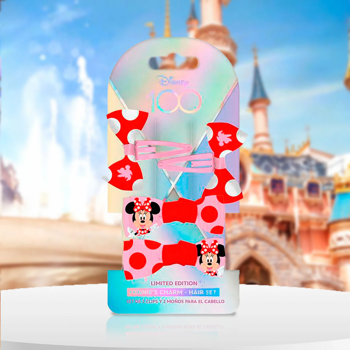Set de 2 Clips y 2 Moños para el Cabello "Minnie Mouse", Edición Disney 100