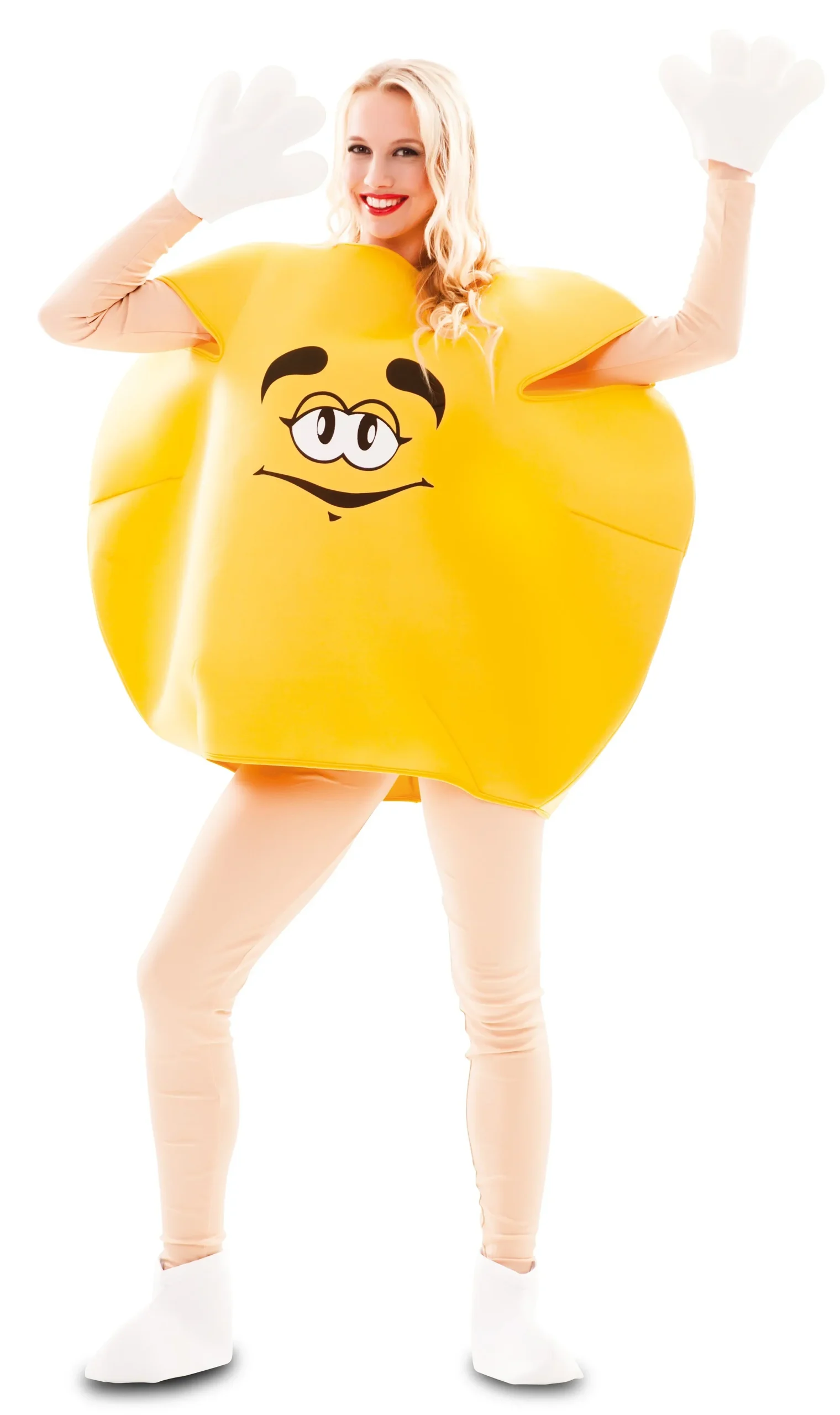 Disfraz de Caramelo M&M’s Amarillo para Adulto
