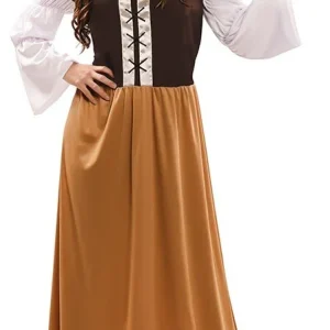 Disfraz de Mesonera Medieval Marrón para Mujer