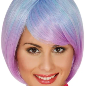 Peluca Azul y Morada Corta Lisa