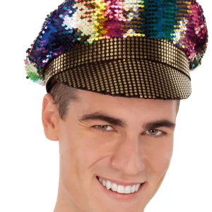 Gorra de Policía Multicolor con Lentejuelas