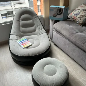 Sillon Inflable Portátil Con Reposapies