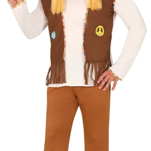 Disfraz de Hippie Marrón para Hombre