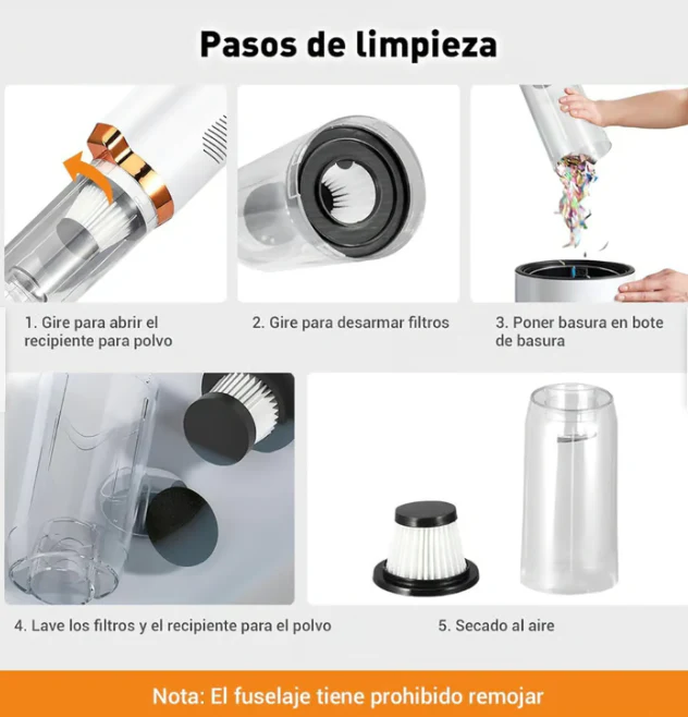 Aspiradora Inalámbrica 3 En 1 Con Filtro Reutilizable - Imagen 3